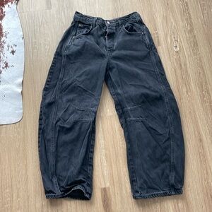 Free People We the Free Barrel Jeans in black